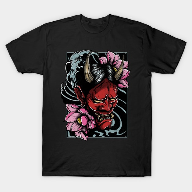 Hannya Mask T-Shirt by alxmd